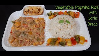 Vegetable Paprika Rice With Garlic Bread  Simple Steps By Trupti Kachalia  Truptis Kitchen Magic [upl. by Esiom768]