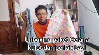 Unboxing paket Celana kulot dan perlak bayi [upl. by Lynnell]