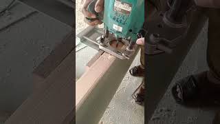 Door hinge fitting with router music rajabbutt94 WoodWorkingskillso6k WoodworkingArt [upl. by Dionisio213]