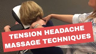 Chair Massage Techniques for Tension Headache Relief [upl. by Dralliw]