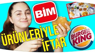 Ramazan Oruç İftar  BİM ÜRÜNLERİYLE İFTAR MENÜSÜ HAZIRLADIK 🍔😋 [upl. by Ytisahcal]