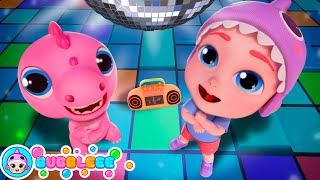 A Ram Sam Sam Dance MORE  Baby TRex Dino Dancing  Bubbleee Nursery Rhymes amp Kids Songs [upl. by Atsillak]