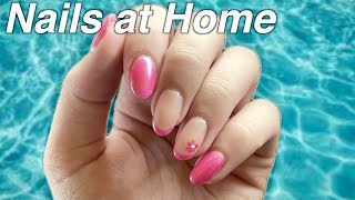 Easiest Way to Apply Builder Gel to Natural Nails summer nail set [upl. by Elvira]