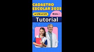 TUTORIAL CADASTRO ESCOLAR 2025 [upl. by Dahij752]