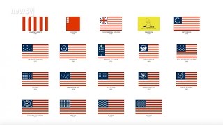 The Evolution Of US Flags In 80 Seconds [upl. by Aztilem]