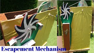 How To Make Escapement Mechanism  Homemade Science Project  Pendulum Operated Escapement Clock [upl. by Simona]