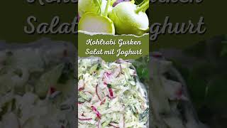 Kohlrabi Gurken Radieschen Salat mit Joghurt Dressing Rezept [upl. by Aubrey239]