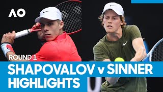 Denis Shapovalov vs Jannik Sinner Match Highlights 1R  Australian Open 2021 [upl. by Abie]