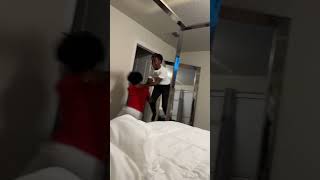 Sons play football 🏈 late night in Mom room amp this happen 😩 Watch Til End shortvideo [upl. by Atimad]