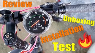 Mechanical Speedometer for MTB Bicycle Unboxing Review Installation amp Test How to install guide too [upl. by Ativak]