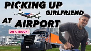 PICKING UP GIRLFRIEND AT AIRPORT ON A TRUCK 😍 [upl. by Beesley]