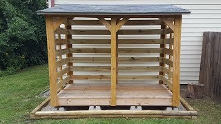 Building a Firewood Shed to Store 34 Face Cords [upl. by Anairo]