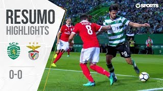 Highlights  Resumo Sporting 00 Benfica Liga 1718 33 [upl. by Assadah]