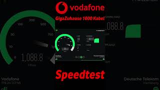 Vodafone GigaZuhause 1000 Kabel  Speedtest in Flensburg [upl. by Lydie455]