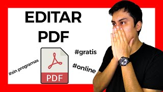 ✅ Cómo EDITAR un PDF Sin Programas  Modificar un PDF GRATIS 2024 [upl. by Ykciv]