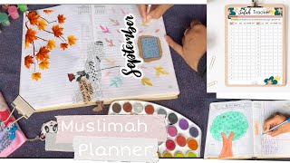 Bullet journal September monthmuslimah plannerSeptember month muslimah planner malayalambujo 2023 [upl. by Elma]