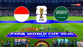 INDONESIA vs ARAB SAUDI  FIFA World Cup 2026™ Qualifiers  Full Match  Realistic PES Gameplay [upl. by Boyden347]