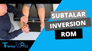 Goniometry  Ankle Subtalar Inversion [upl. by Ozan]