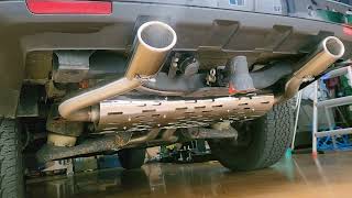 Range Rover L322 50 SC Cargraphic Exhaust Cold Start Sound [upl. by Papke]