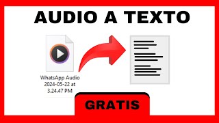 CONVERTIR DE AUDIO A TEXTO GRATIS [upl. by Aneeled339]