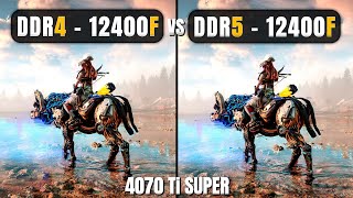 i5 12400F  DDR4 vs DDR5 Ram  😮  10 Games Tested  ft RTX 4070 Ti Super [upl. by Jarnagin]