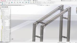 Structural Steel Design with SOLIDWORKS  SolidSteel parametric 3D CAD Steelwork Teaser 2 [upl. by Agn]