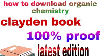 how to download organic chemistry by clayden book  download trickclayden book [upl. by Olivette657]