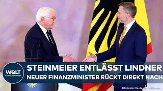 AMPELAUS Bundespräsident Steinmeier entlässt Christian Lindner Nachfolger rückt direkt nach [upl. by Christian]