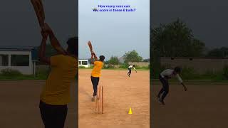 How many runs can you score in these 6 balls cricket cricketlover yorkerball [upl. by Yreved]