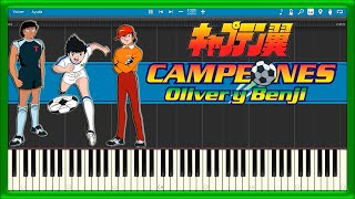 CAPTAIN TSUBASA Oliver y Benji ⚽ Theme Song 🥅 PIANO TUTORIAL 🎹 15 [upl. by Otilesoj178]