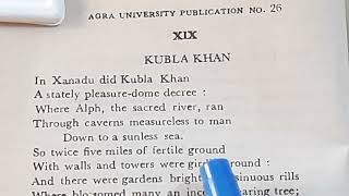 Kubla Khan by S T Coleridge fully explained in Hindi by Sulekha Jadaun [upl. by Allenrad]