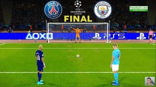 PSG vs Manchester City  Penalty Shootout  Final UEFA Champions League UCL  eFootball PES Gameplay [upl. by Erual]