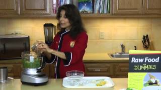 Raw Food Recipe How to Make Pesto [upl. by Attennot623]