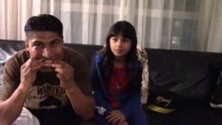 Cold Pizza Check Out What Mikey Garcia Is Eating After Adrien Broner Fight EsNews Boxing [upl. by Nahshun]