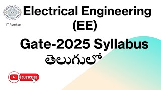 Gate2025 Electrical Engineering Syllabus  Electrical Engineering Gate 2025 Syllabus  EE gate [upl. by Laure]