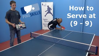 How to serve at the MOST CRUCIAL point of the match  Table Tennis  PingSkills [upl. by Shippee]