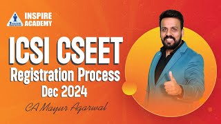 ICSI CSEET Registration Process Dec 2024  ICSI CSEET New Syllabus cseet cs Documents required [upl. by Montague]