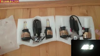 Unboxing amp Review NEW H7 amp H1 200W 20000LM Car LED Headlight Bulbs [upl. by Alrzc]