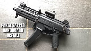 PAKSE SAPPER HANDGUARD INSTALL ON THE CZ SCORPION EVO 3 [upl. by Bellaude735]