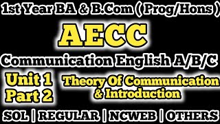 Communication English Unit 1 Theory Of Communication amp Introduction  English AECC  SOL  DU [upl. by Boyd]