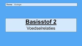 VMBO 4  Ecologie  Basisstof 2 Voedselrelaties [upl. by Lavina]