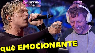 IRAMA TU NO me emociona con su voz y su BALADA en SANREMO 2024  CANTAUTOR REACTION [upl. by Ruenhcs]