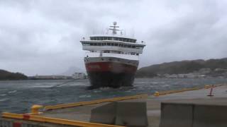 MS Nord Norge go to the Hurtigruten pier in Bodø [upl. by Ennove]