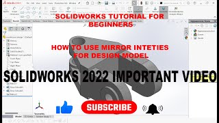 solidworks 2022 tutorial for beginners solidworks engineering youtubevideo 3dprinting [upl. by Quitt]