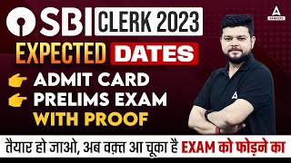 SBI Clerk Exam Date 2023  SBI Clerk Admit Card amp Expected Exam Date  SBI Clerk 2023 [upl. by Otrebron]