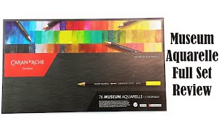 Caran dAche Museum Aquarelle Watercolour Pencils Full 76 Set Review Are They Worth the Money [upl. by Ackerley]