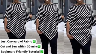 How to Cut and Sew this Stylish Triangular Bubu Top beginners friendly tutorial [upl. by Pazice]