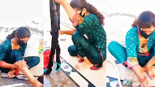 Aaj Maine kapde dhoae l Pakistani girl bathing 🧼  pakistan daily routine work [upl. by Bryce816]