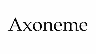 How to Pronounce Axoneme [upl. by Renmus]