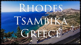 Rhodes City  Tsambika beach Rhodes Greece 🇬🇷 4K [upl. by Prospero]